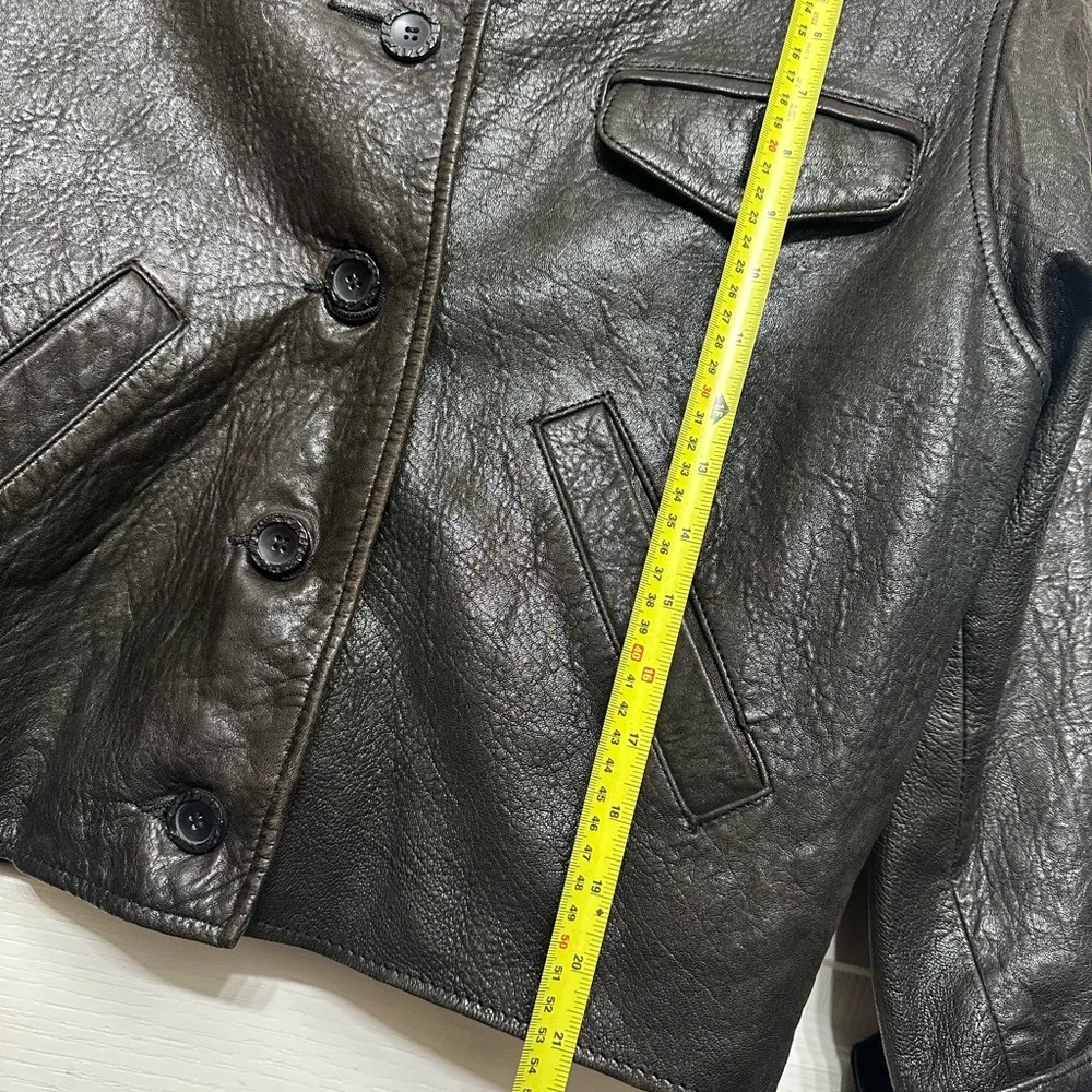 Vintage brown leather jacket size M - Picture 13 of 14